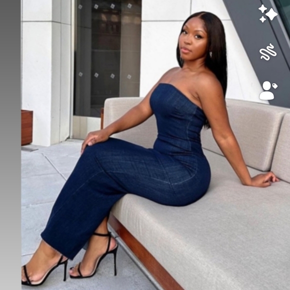 Zara * FITTED  DENIM DRESS BLUE - Picture 16 of 16